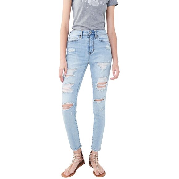 Aeropostale Seriously Stretchy High-Rise Jegging Size 6 Ripped Destroyed Skinny - Picture 1 of 11